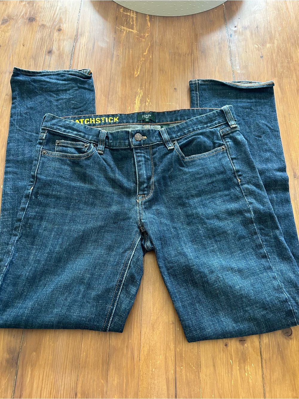 J. Crew Dark Blue Straight-Leg Jeans